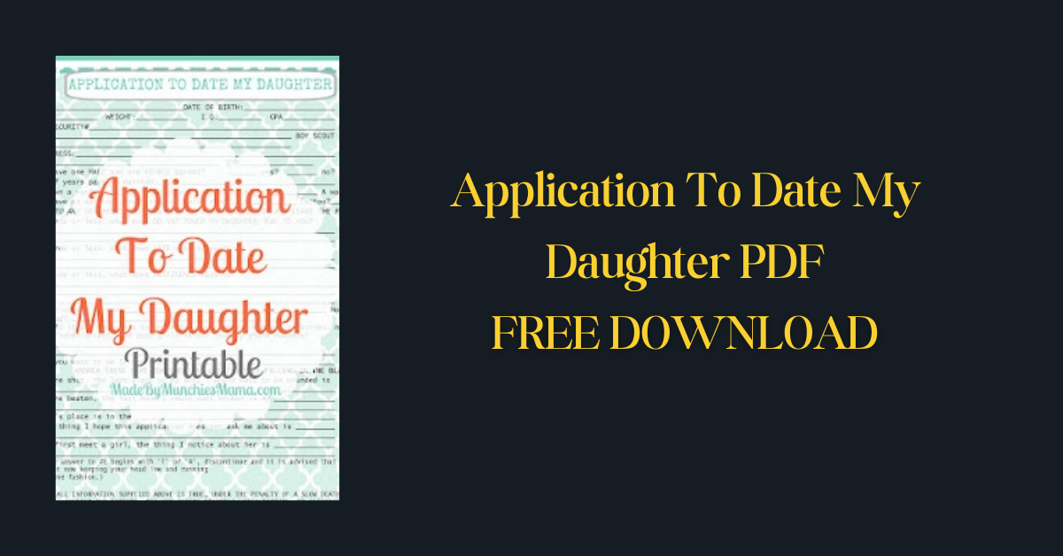 Application To Date My Daughter PDF