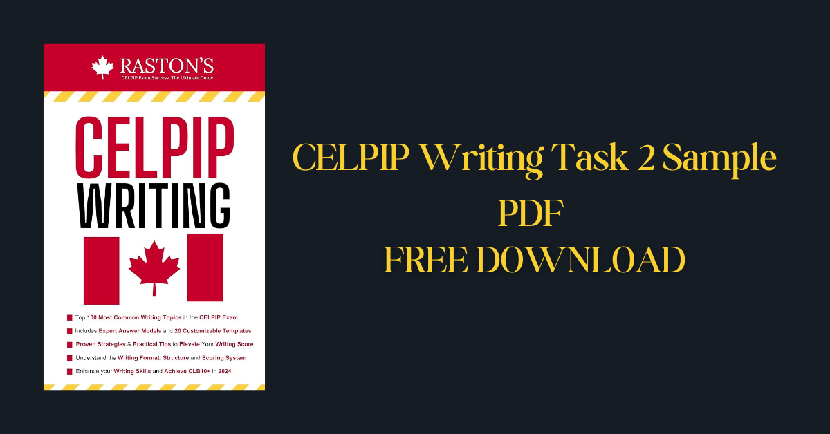 CELPIP Writing Task 2 Sample PDF