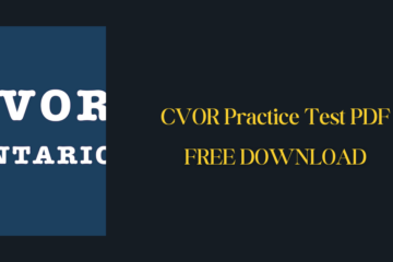 CVOR Practice Test PDF