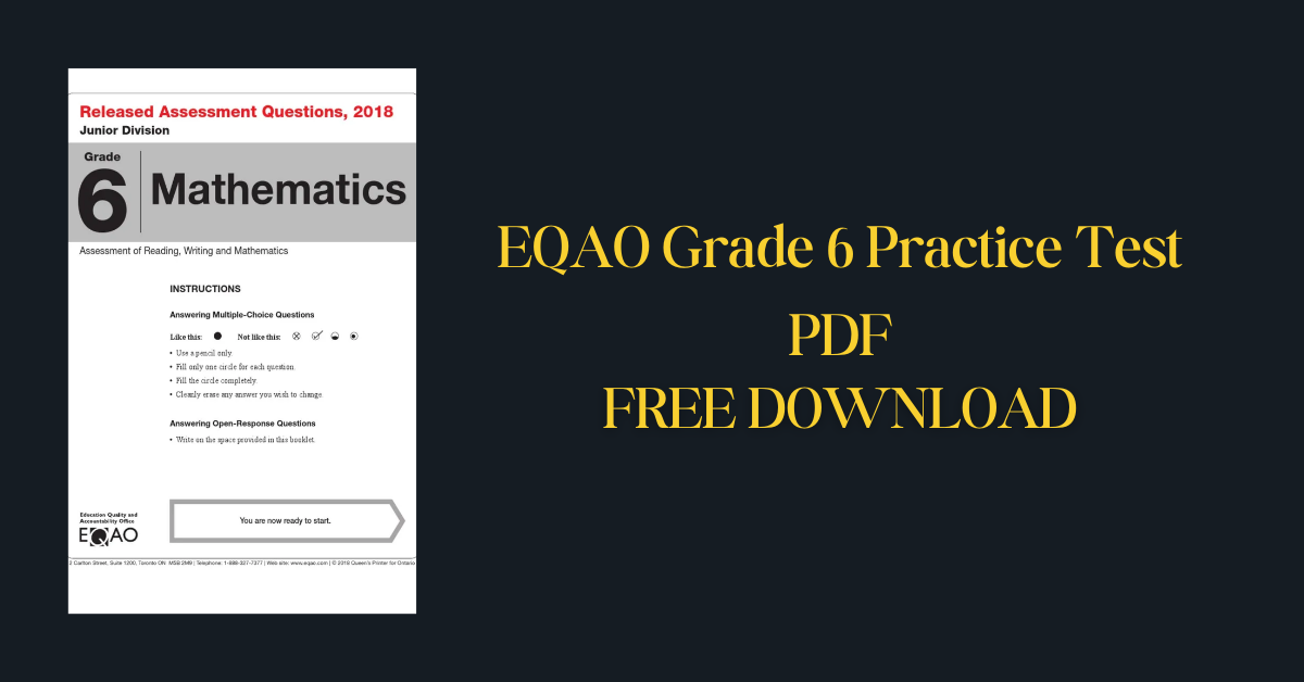 EQAO Grade 6 Practice Test PDF