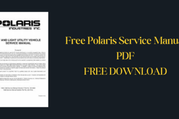 Free Polaris Service Manual PDF