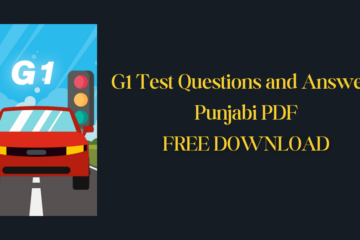 G1 Test Questions and Answers Punjabi PDF