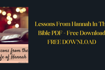 Lessons From Hannah In The Bible PDF - Free Download