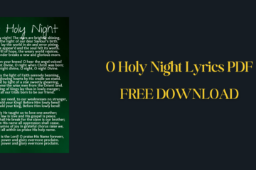 O Holy Night Lyrics PDF