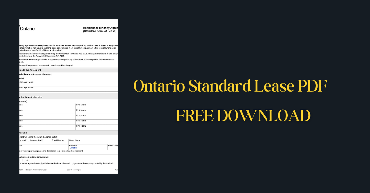 Ontario Standard Lease PDF