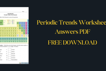 Periodic Trends Worksheet Answers PDF