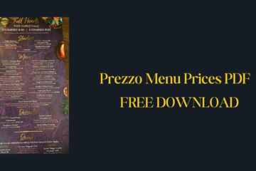 Prezzo Menu Prices PDF