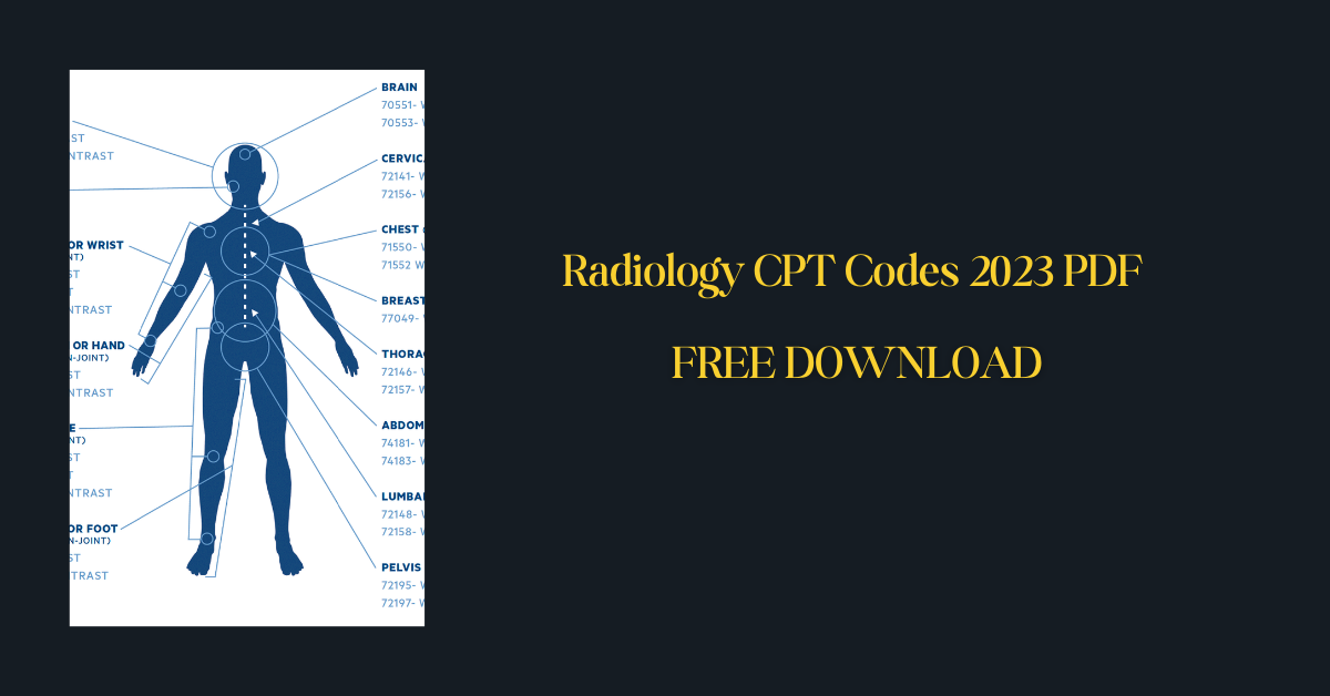 Radiology CPT Codes 2023 PDF