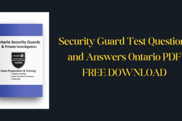 Security Guard Test Questions and Answers Ontario PDF