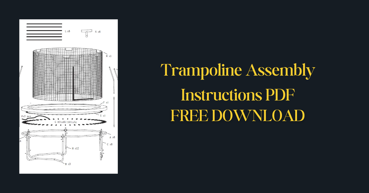 Trampoline Assembly Instructions PDF